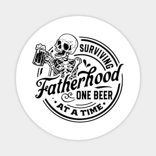 Surviving Fatherhood One Beer At A Time, Father's Day, Funny Dad Magnet